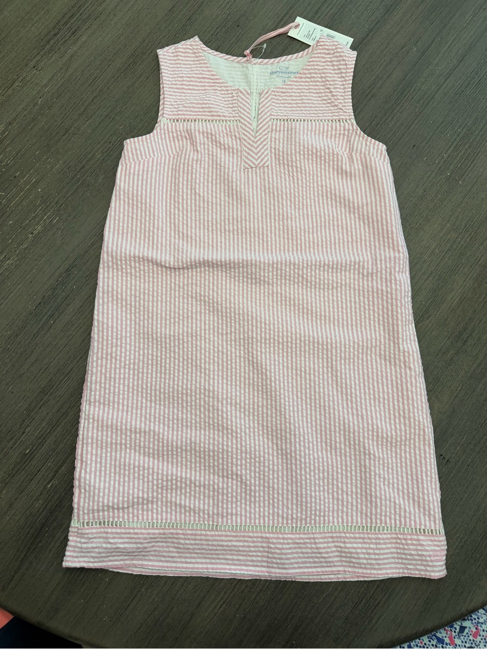 NWT Girls' Vineyard Vines Pink Seersucker Dress